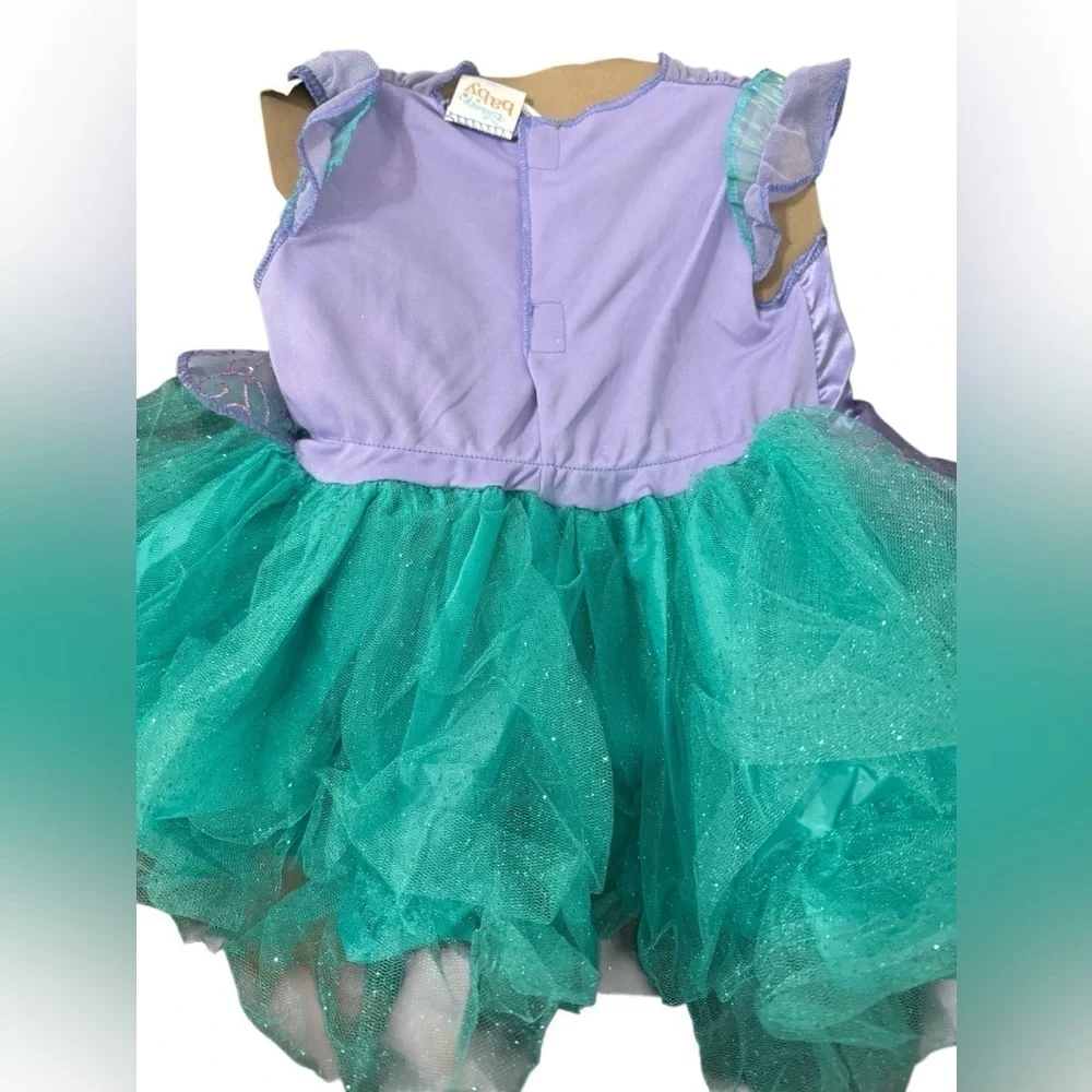 Infant Ariel costume tutu dress with character cameo NIP Ages 12-18 months